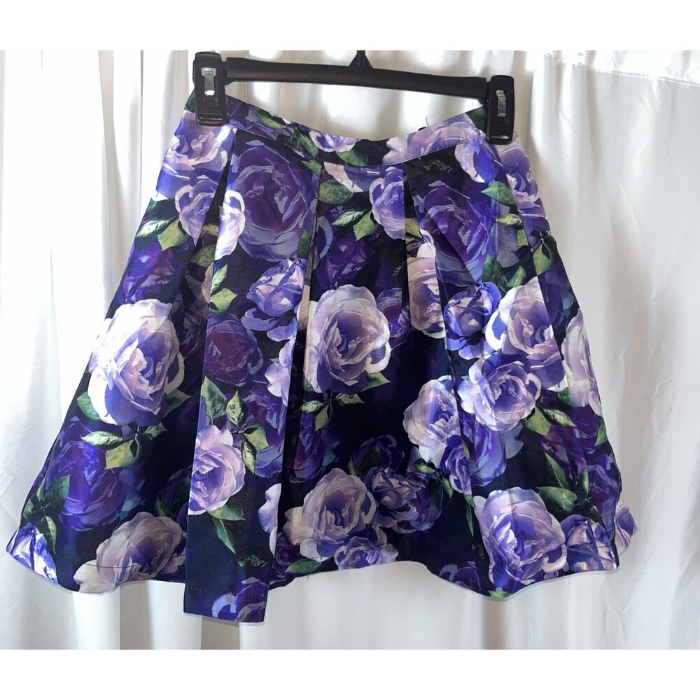 My Michelle Floral Pleated Women’s Mini Skirt Size 1 Boho Cottagecore
